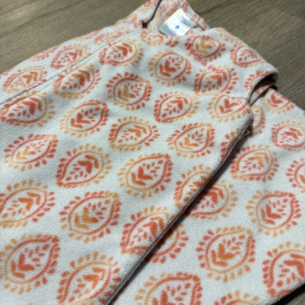 2 Halo SleepSack Wearable Blanket Swaddles Large 12-18 Mo White Orange Pattern